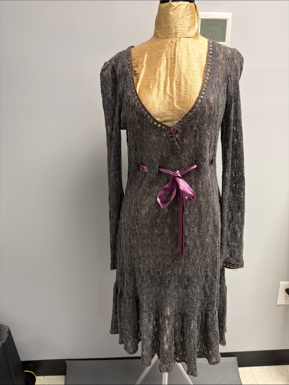 Vintage Free Peoplechanging tide knit sweater dress